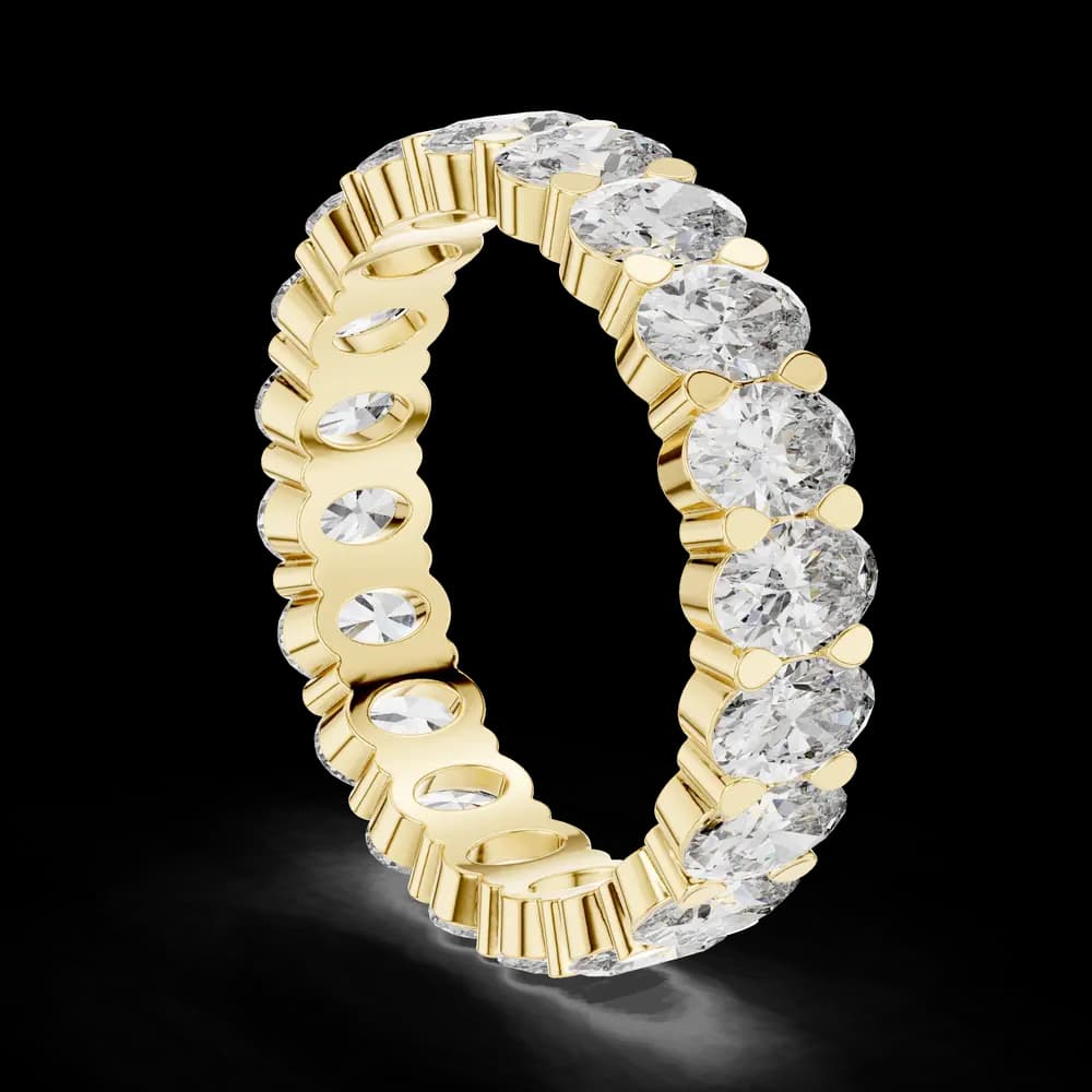 Oval Cut Shared-Prong Diamond Eternity Band - Image 4 Oval Cut Shared-Prong Diamond Eternity Band, view 4 of 6