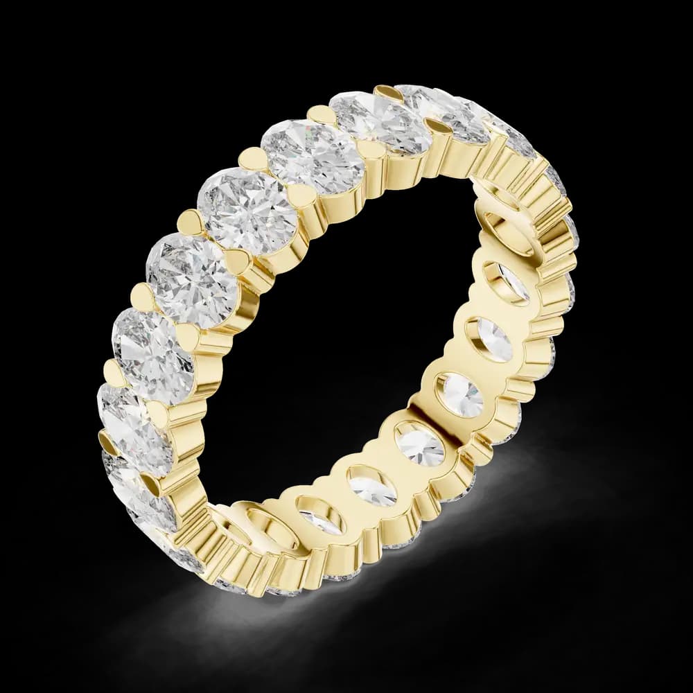 Oval Cut Shared-Prong Diamond Eternity Band - Image 5 Oval Cut Shared-Prong Diamond Eternity Band, view 5 of 6