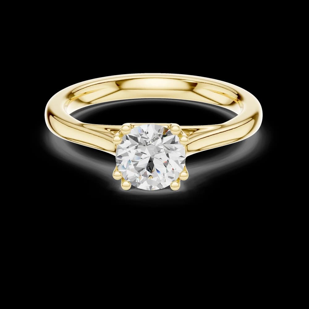 Classic Round Lab Grown Diamond Ring - Image 3 Classic Round Lab Grown Diamond Ring, view 3 of 6