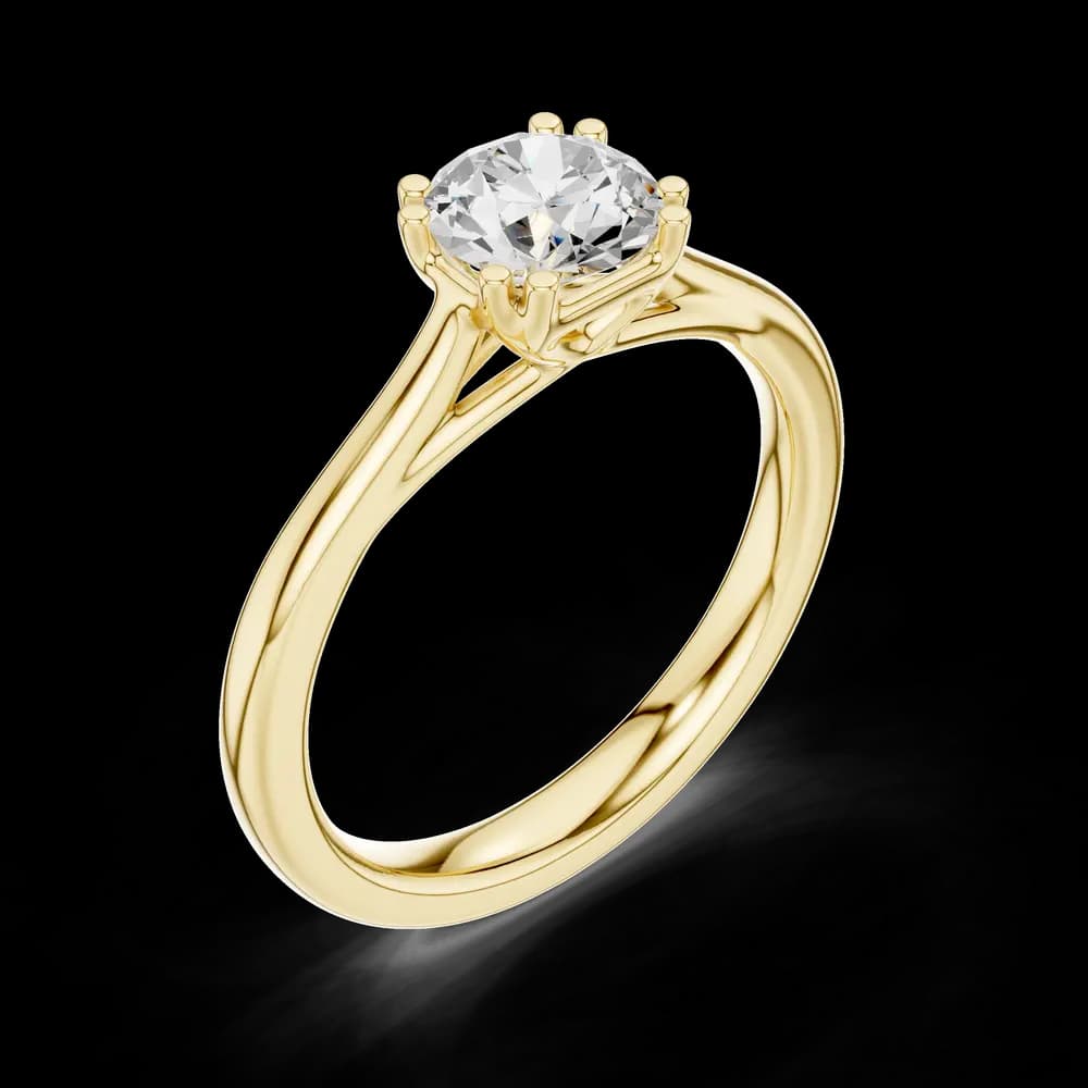 Classic Round Lab Grown Diamond Ring - Image 5 Classic Round Lab Grown Diamond Ring, view 5 of 6