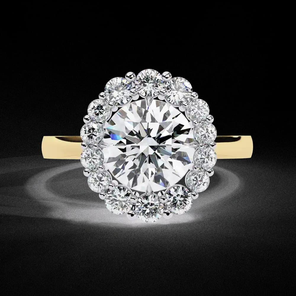 Promise Halo Lab Grown Diamond Ring - Image 1 Promise Halo Lab Grown Diamond Ring, view 1 of 12
