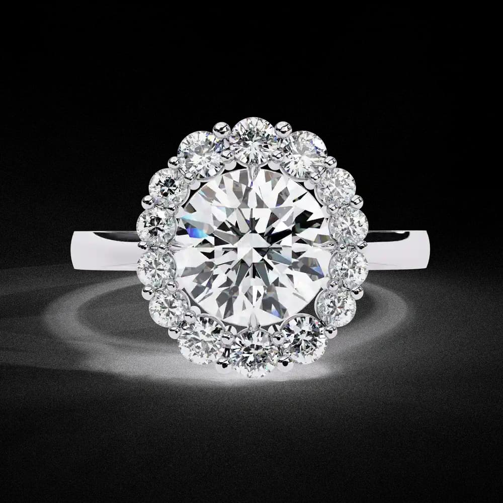 Promise Halo Lab Grown Diamond Ring - Image 11 Promise Halo Lab Grown Diamond Ring, view 11 of 12