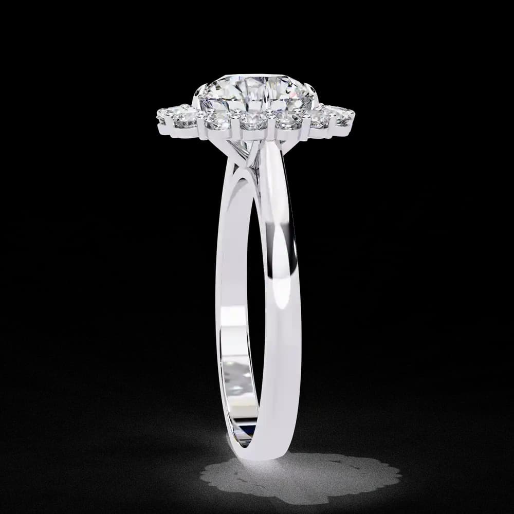 Promise Halo Lab Grown Diamond Ring - Image 3 Promise Halo Lab Grown Diamond Ring, view 3 of 12