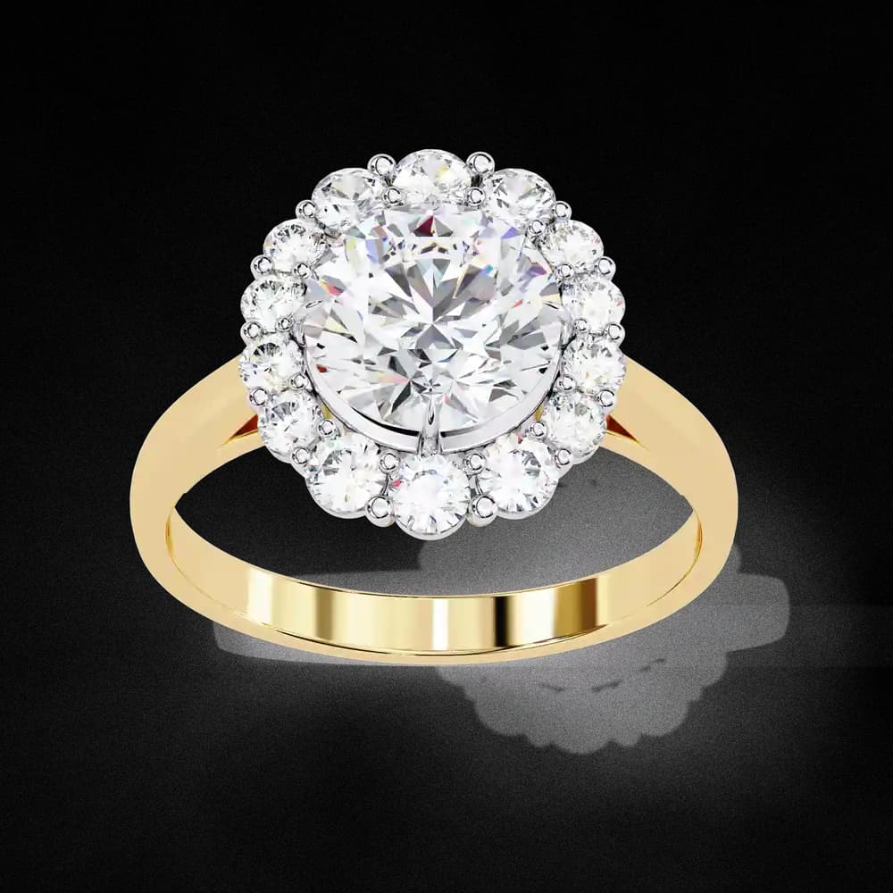 Promise Halo Lab Grown Diamond Ring - Image 6 Promise Halo Lab Grown Diamond Ring, view 6 of 12