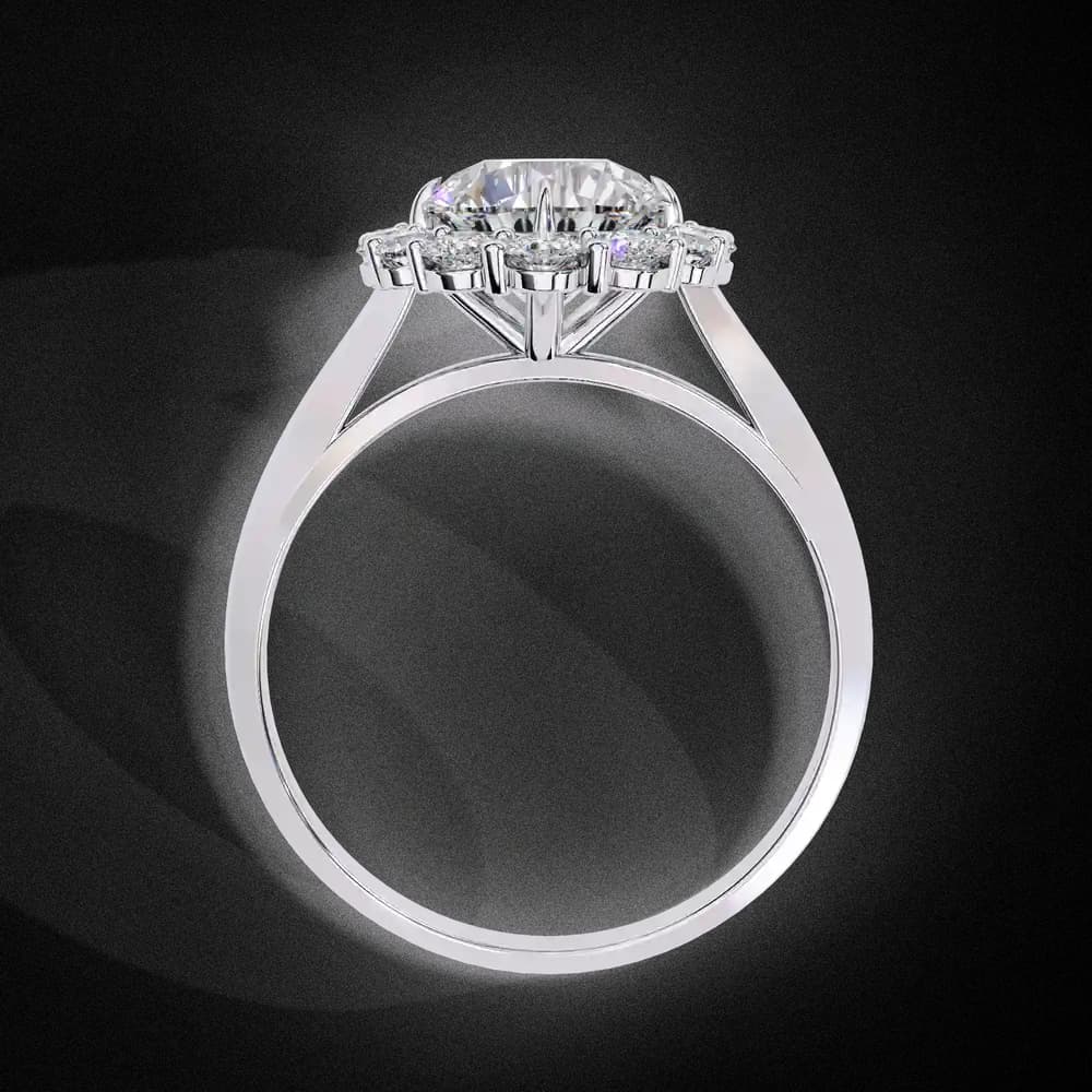 Promise Halo Lab Grown Diamond Ring - Image 9 Promise Halo Lab Grown Diamond Ring, view 9 of 12