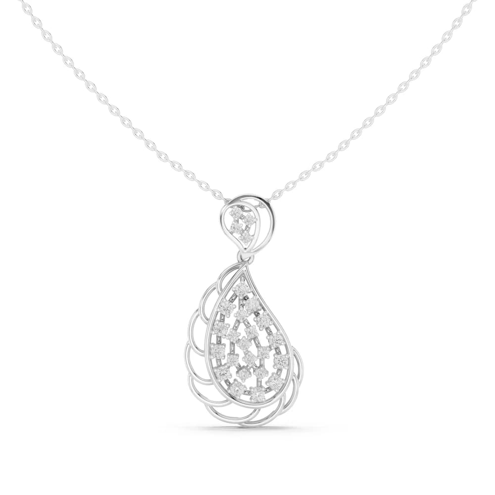 Pure Allure Lab Grown Diamond Halo Pendant - Image 2 Pure Allure Lab Grown Diamond Halo Pendant, view 2 of 6
