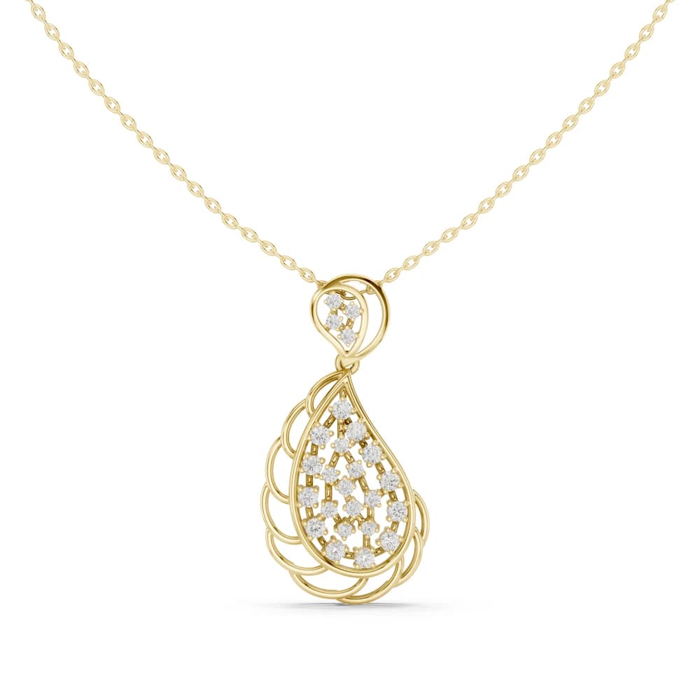 Pure Allure Lab Grown Diamond Halo Pendant - Image 3 Pure Allure Lab Grown Diamond Halo Pendant, view 3 of 6