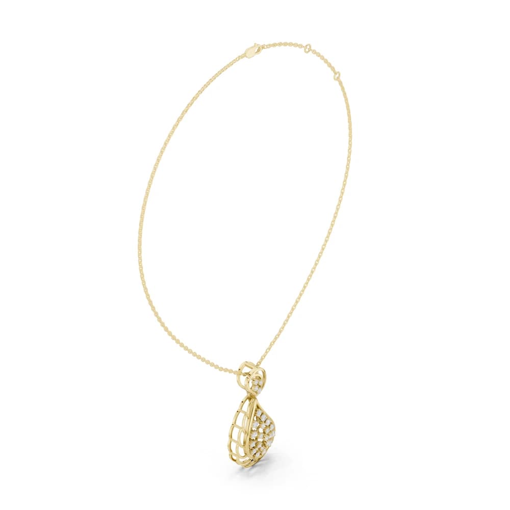 Pure Allure Lab Grown Diamond Halo Pendant - Image 4 Pure Allure Lab Grown Diamond Halo Pendant, view 4 of 6