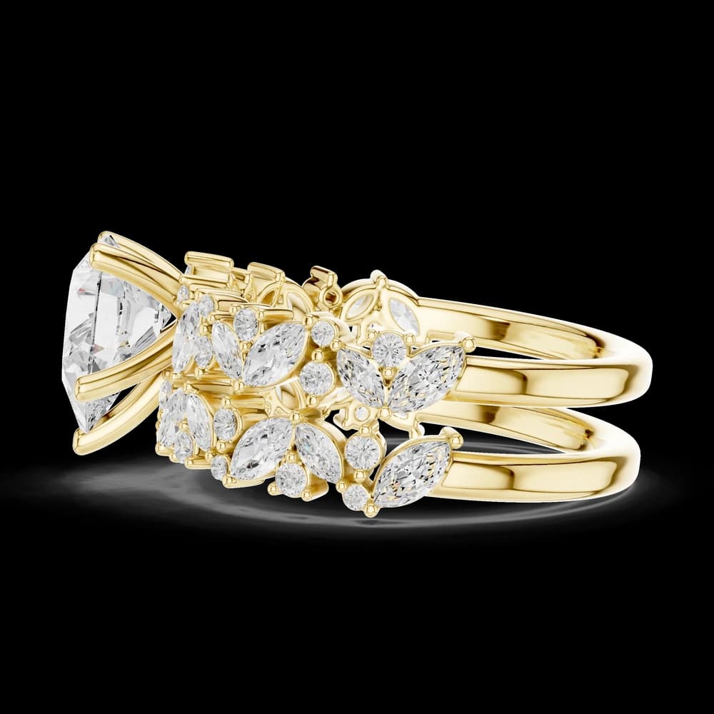 Pear Cut Cluster Lab Grown Diamond Ring - Image 6 Pear Cut Cluster Lab Grown Diamond Ring, view 6 of 6
