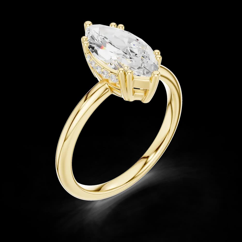 Multi Prong Marquise Lab Grown Diamond Ring - Image 5 Multi Prong Marquise Lab Grown Diamond Ring, view 5 of 6