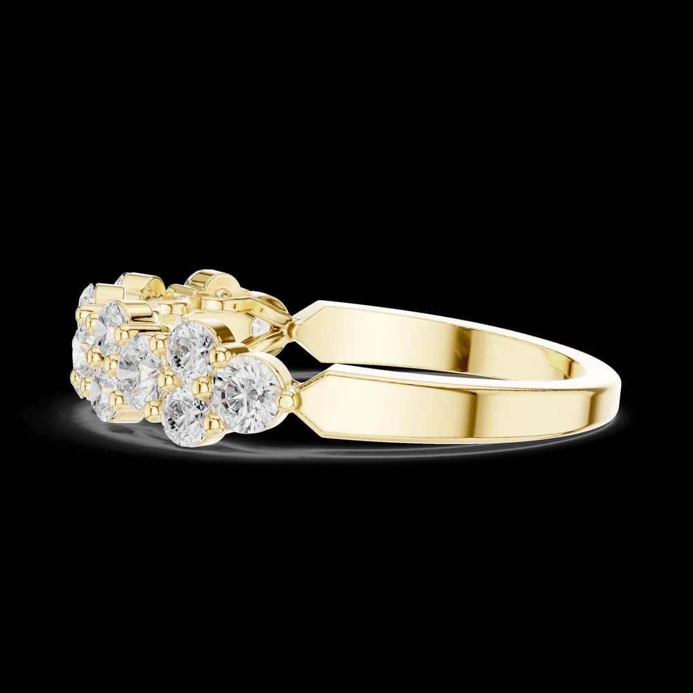 Staggered Double-Row Round Diamond Band - Image 6 Staggered Double-Row Round Diamond Band, view 6 of 6