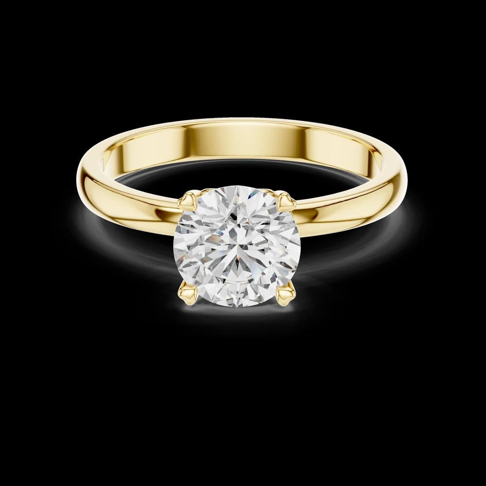 Round Solitaire Four Prong Lab Grown Ring - Image 2 Round Solitaire Four Prong Lab Grown Ring, view 2 of 2