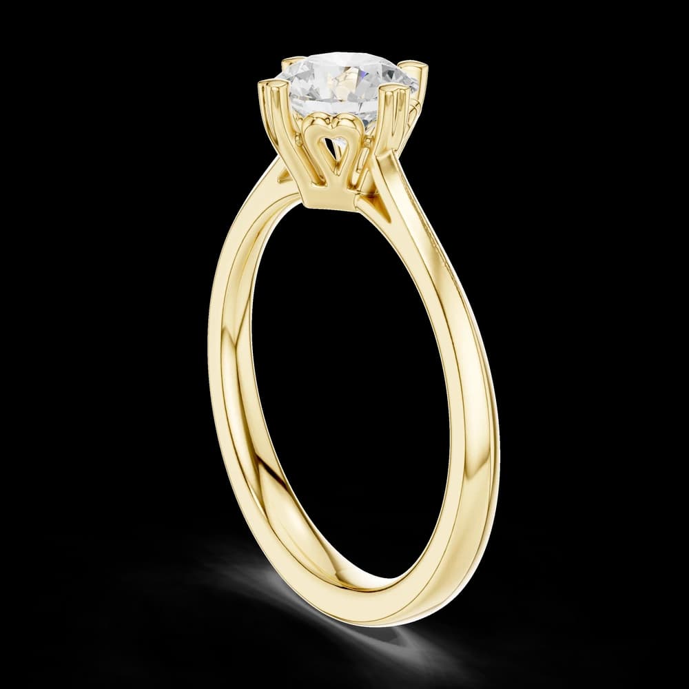 Quartz Queenly Lab Grown Solitaire Diamond Ring - Image 4 Quartz Queenly Lab Grown Solitaire Diamond Ring, view 4 of 6