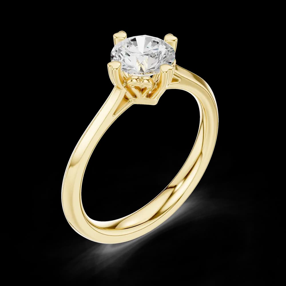 Quartz Queenly Lab Grown Solitaire Diamond Ring - Image 5 Quartz Queenly Lab Grown Solitaire Diamond Ring, view 5 of 6
