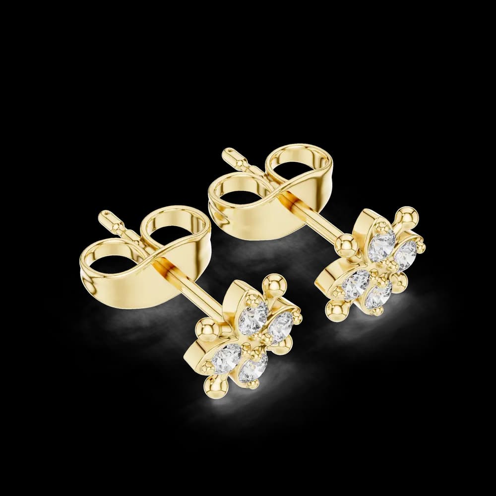 Quiet Mind lab grown diamond earring design - Image 4 Quiet Mind lab grown diamond earring design, view 4 of 5