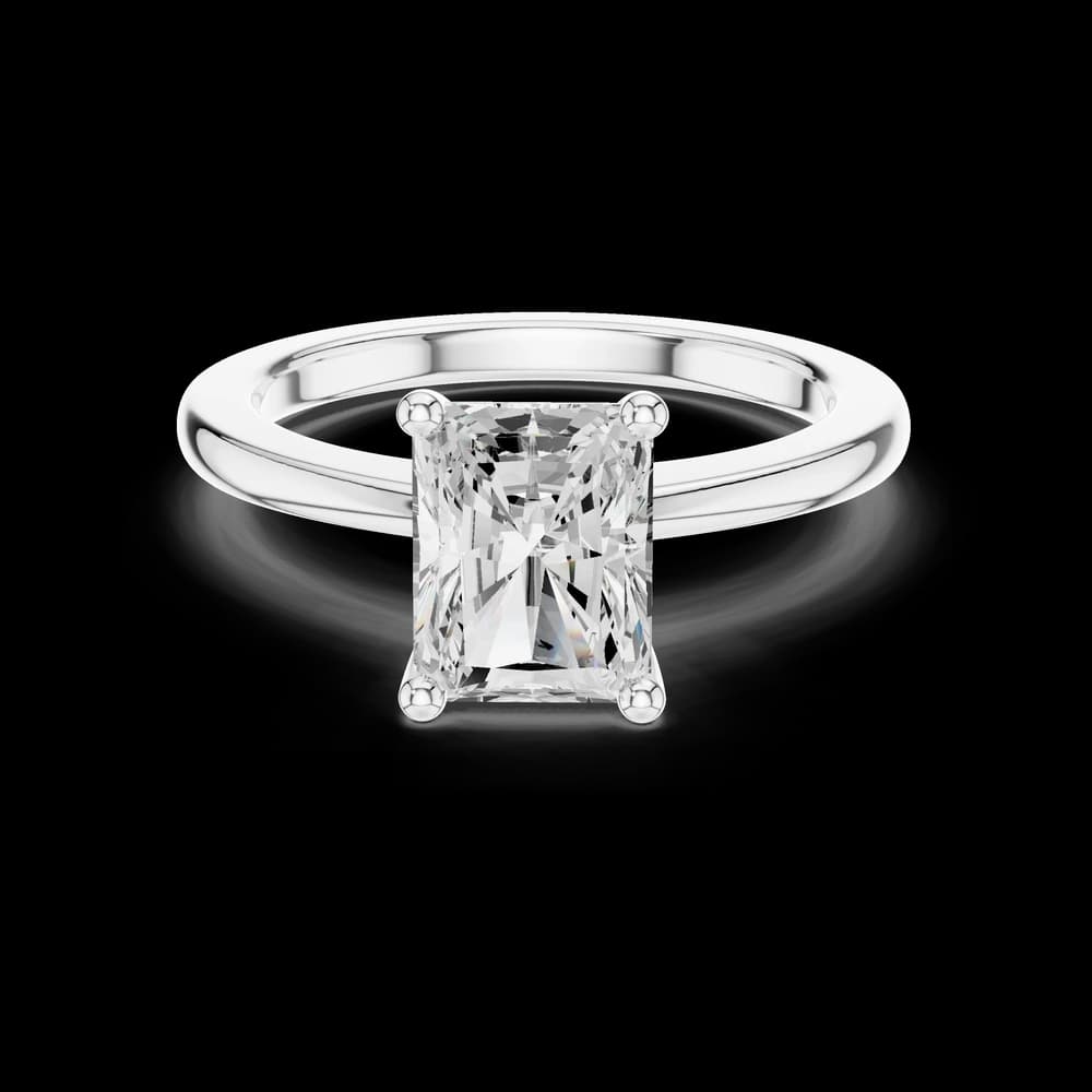 Radiant 1.5 ct Diamond Solitaire Lab Grown Diamond Ring - Image 2 Radiant 1.5 ct Diamond Solitaire Lab Grown Diamond Ring, view 2 of 4