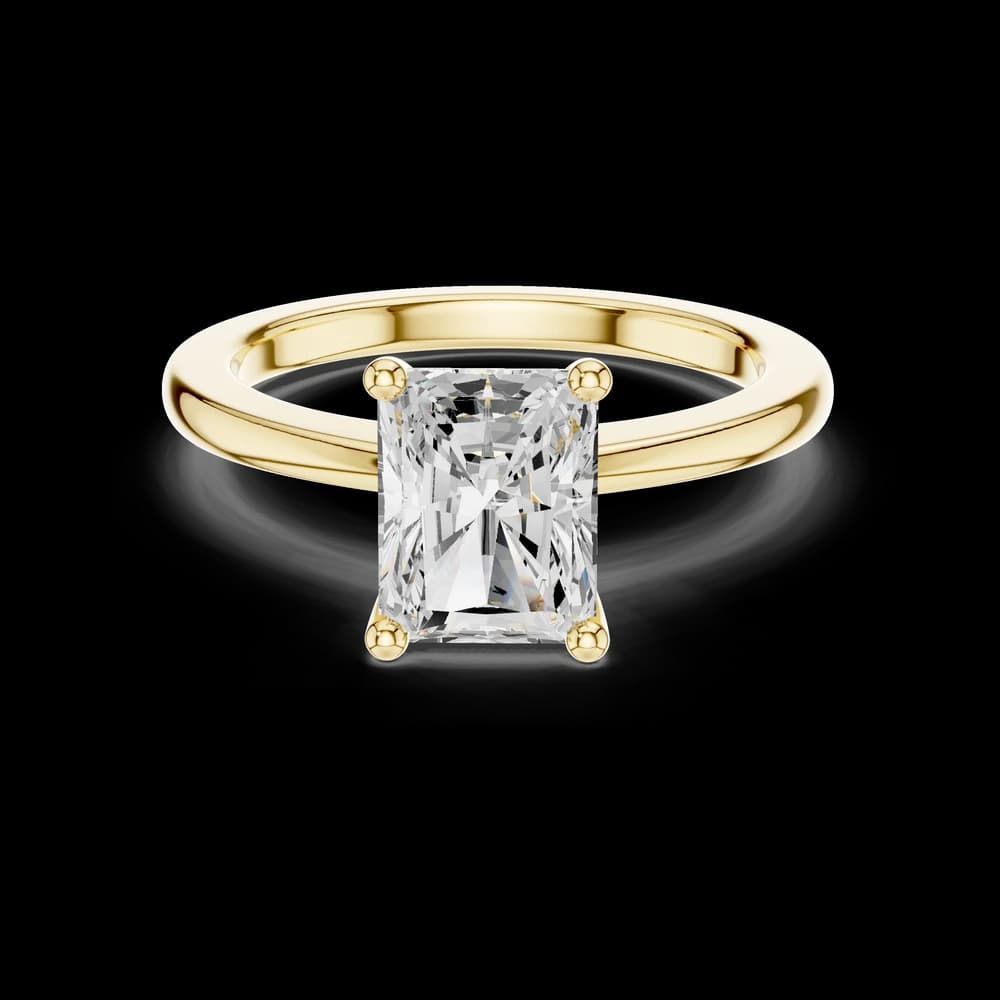 Radiant 1.5 ct Diamond Solitaire Lab Grown Diamond Ring - Image 3 Radiant 1.5 ct Diamond Solitaire Lab Grown Diamond Ring, view 3 of 4