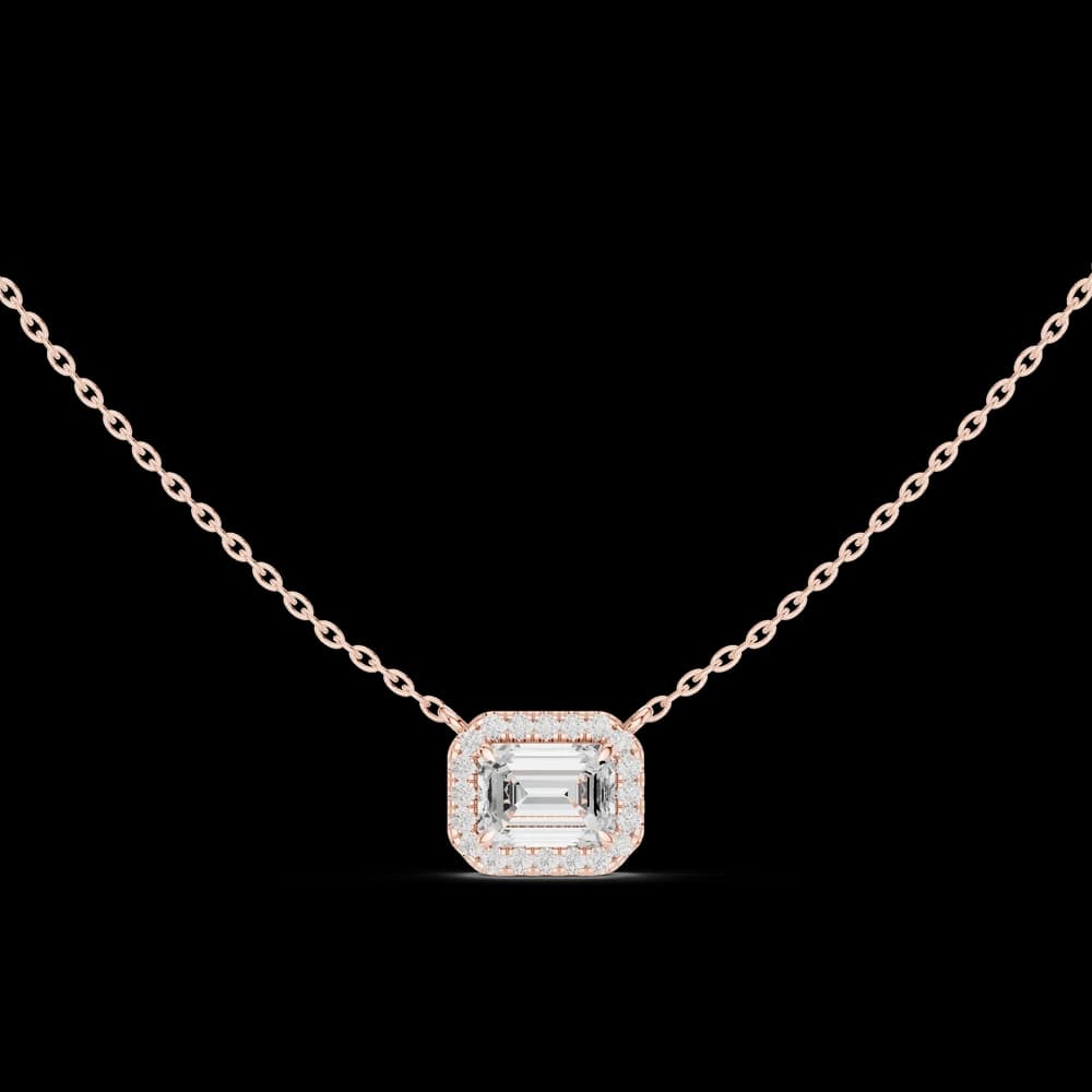 Radiant Bloom Lab Grown Diamond Solitaire Pendant - Image 1 Radiant Bloom Lab Grown Diamond Solitaire Pendant, view 1 of 6