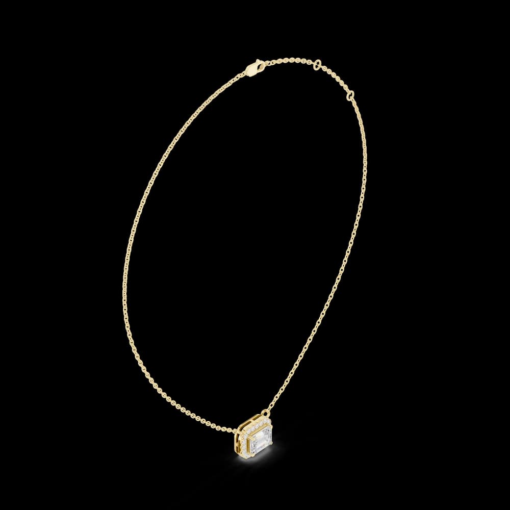 Radiant Bloom Lab Grown Diamond Solitaire Pendant - Image 4 Radiant Bloom Lab Grown Diamond Solitaire Pendant, view 4 of 6