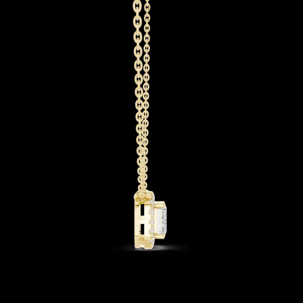 Radiant Bloom Lab Grown Diamond Solitaire Pendant - Image 6 Radiant Bloom Lab Grown Diamond Solitaire Pendant, view 6 of 6