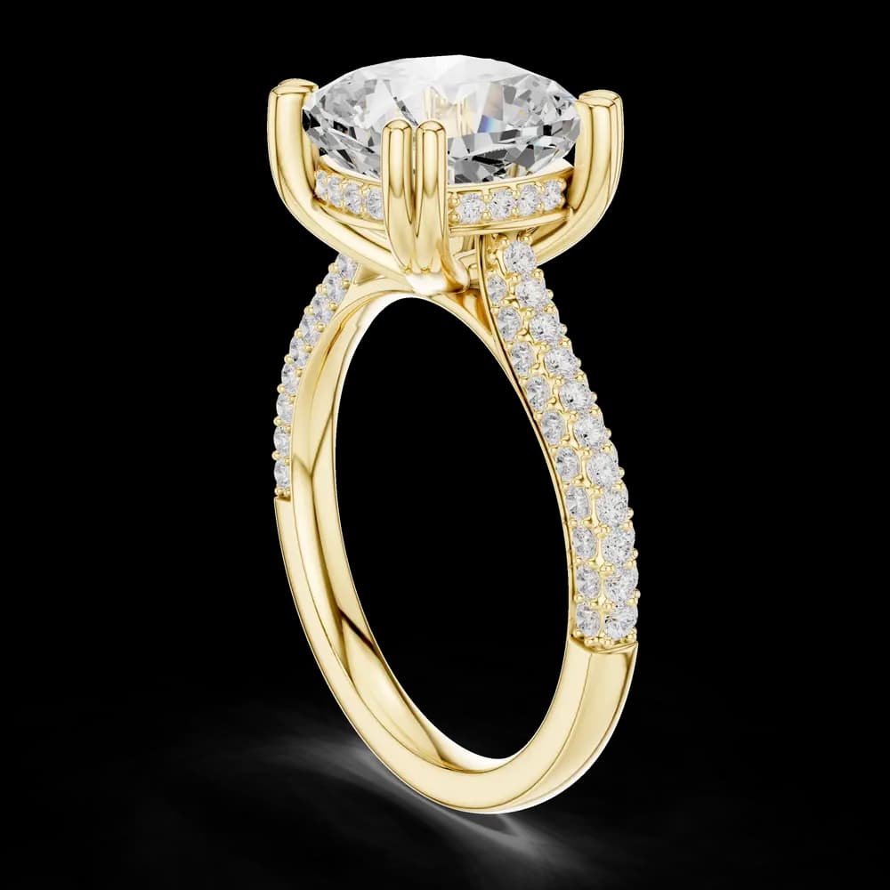 Cushion Double Claw Lab Grown Diamond Ring - Image 4 Cushion Double Claw Lab Grown Diamond Ring, view 4 of 6