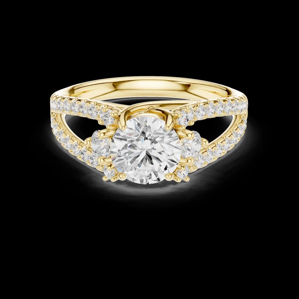 Split Shank Round Lab Grown Diamond Ring - Image 3 Split Shank Round Lab Grown Diamond Ring, view 3 of 6