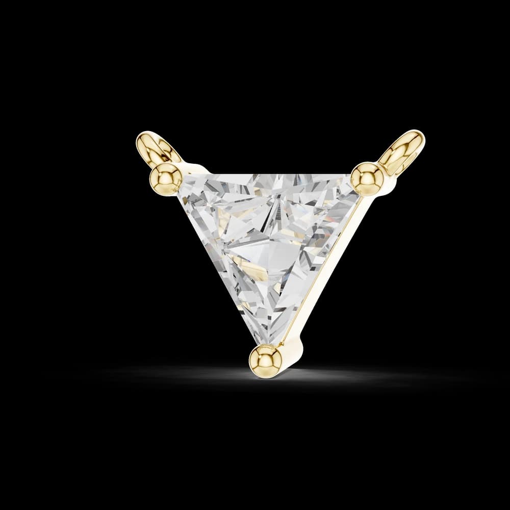 Radiant Triangle Brilliant Lab Grown Diamond Pendant - Image 1 Radiant Triangle Brilliant Lab Grown Diamond Pendant, view 1 of 2