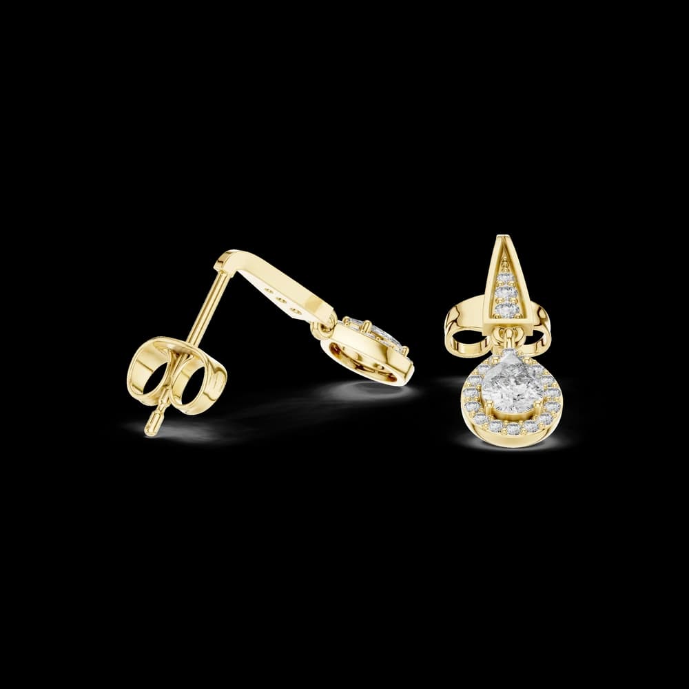 Radiant Star lab grown diamond earring - Image 4 Radiant Star lab grown diamond earring, view 4 of 6