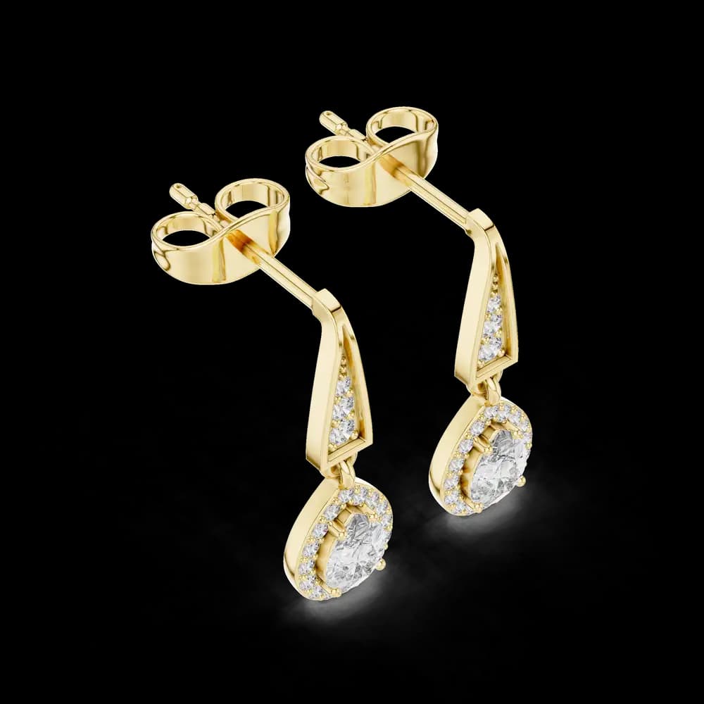 Radiant Star lab grown diamond earring - Image 5 Radiant Star lab grown diamond earring, view 5 of 6