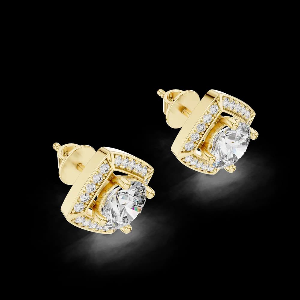 Radiant Tear Lab Grown Diamond Earrings - Image 2 Radiant Tear Lab Grown Diamond Earrings, view 2 of 3