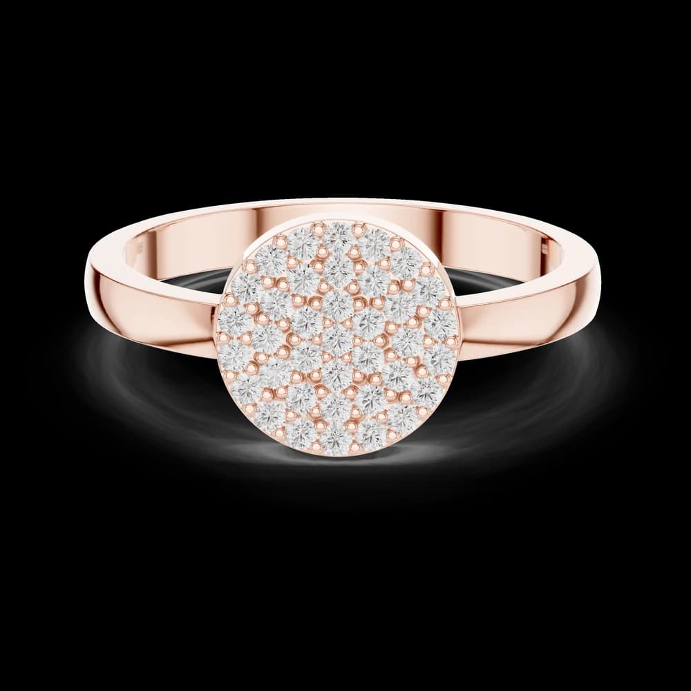 Flat Disc Pave Lab Grown Diamond Ring - Image 1 Flat Disc Pave Lab Grown Diamond Ring, view 1 of 6