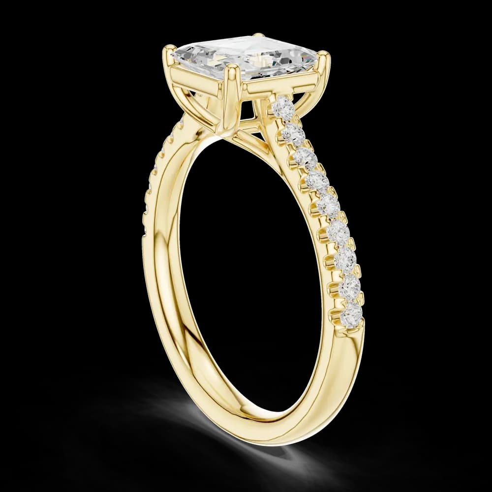 Asscher Cut Halo Lab Grown Diamond Ring - Image 4 Asscher Cut Halo Lab Grown Diamond Ring, view 4 of 6