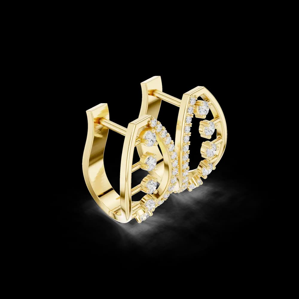 Rare Find lab grown diamond earring design - Image 4 Rare Find lab grown diamond earring design, view 4 of 6