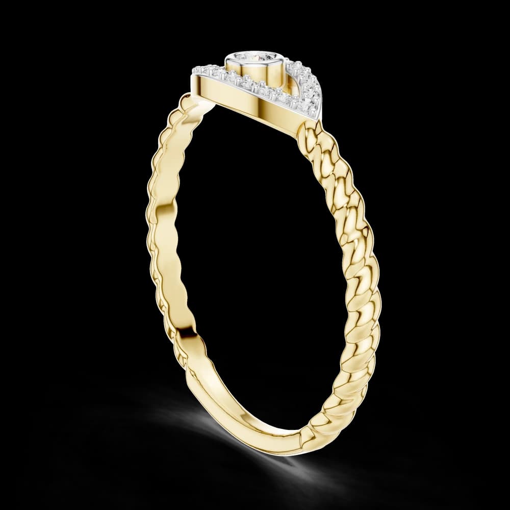Pave Evil Eye Lab Grown Diamond Ring - Image 4 Pave Evil Eye Lab Grown Diamond Ring, view 4 of 6