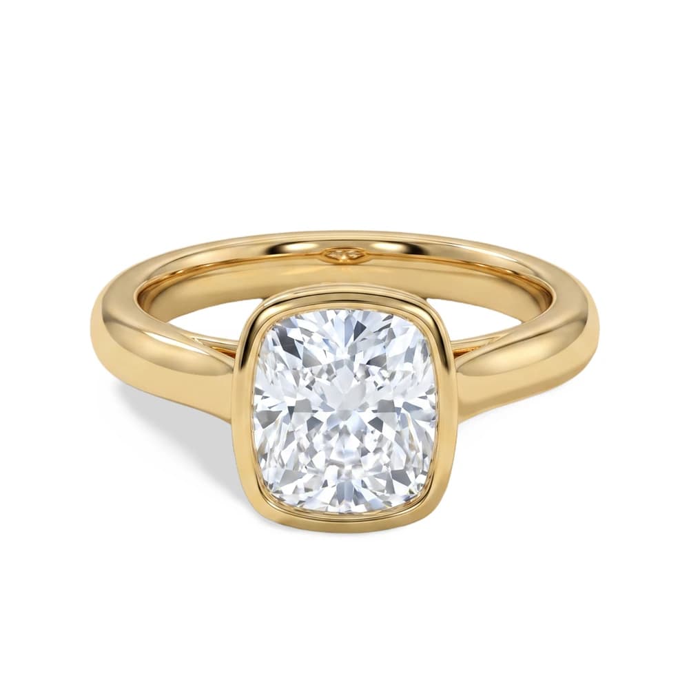 The Royale Elongated Cushion Bezel Solitaire Ring - Image 1 The Royale Elongated Cushion Bezel Solitaire Ring, view 1 of 5