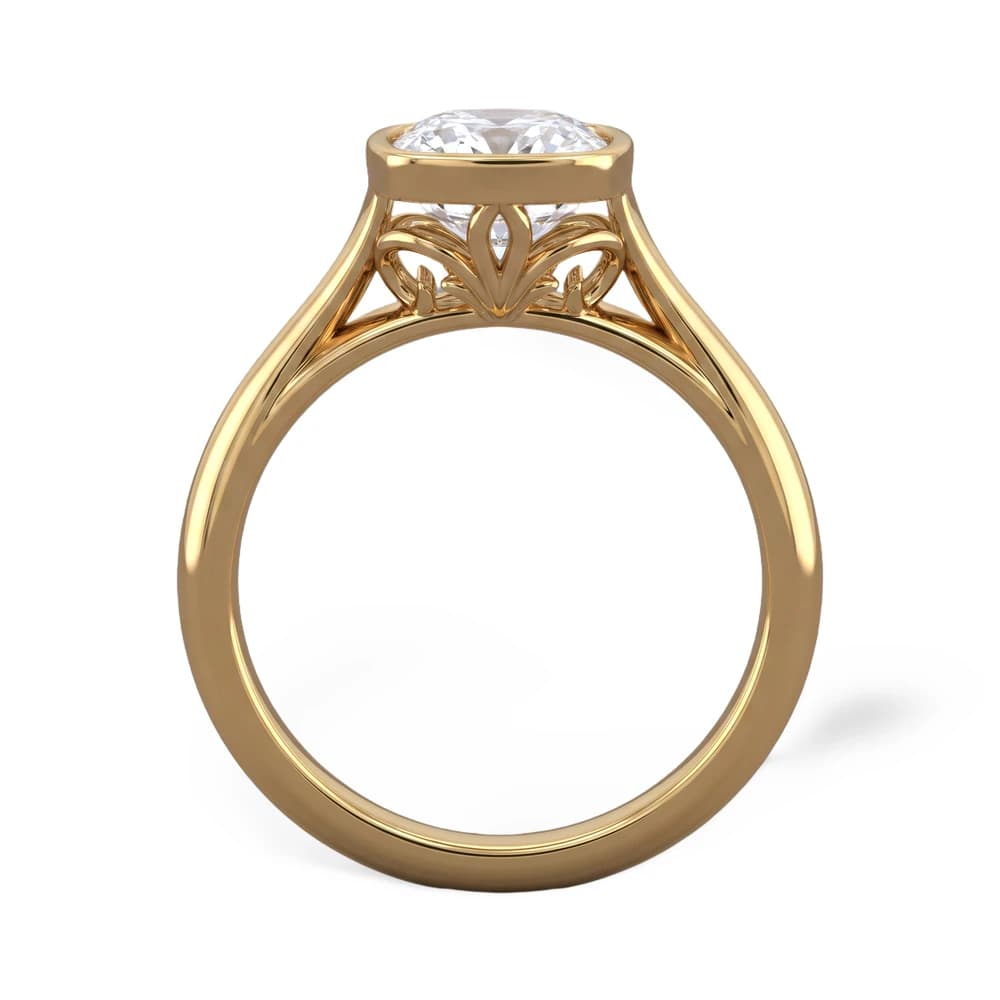 The Royale Elongated Cushion Bezel Solitaire Ring - Image 2 The Royale Elongated Cushion Bezel Solitaire Ring, view 2 of 5