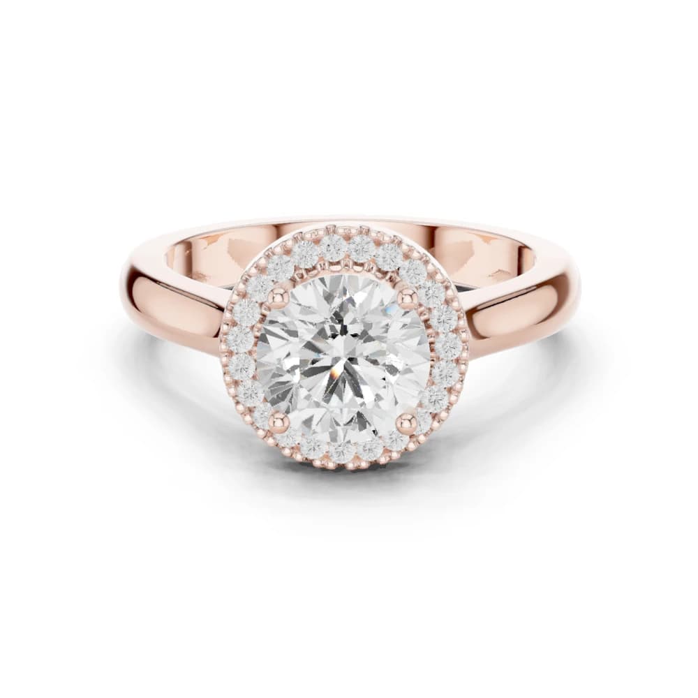 Red Clover Lab Grown Diamond Minimalist Bezel Ring - Image 1 Red Clover Lab Grown Diamond Minimalist Bezel Ring, view 1 of 9