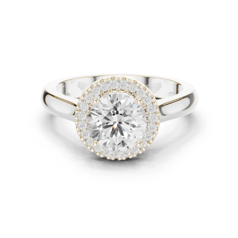 Red Clover Lab Grown Diamond Minimalist Bezel Ring - Image 2 Red Clover Lab Grown Diamond Minimalist Bezel Ring, view 2 of 9