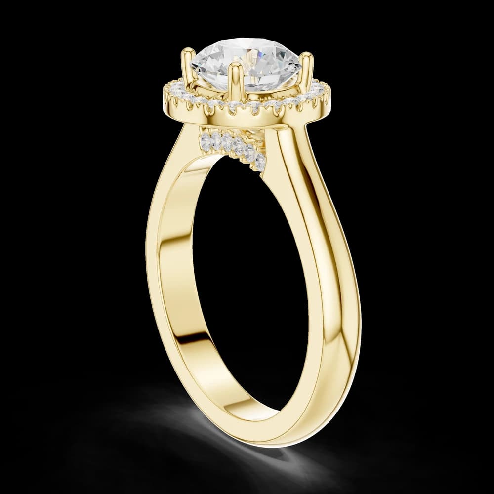 Red Clover Lab Grown Diamond Minimalist Bezel Ring - Image 7 Red Clover Lab Grown Diamond Minimalist Bezel Ring, view 7 of 9