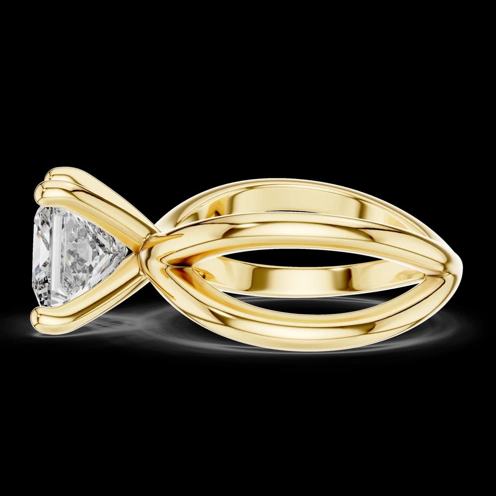 Crossover Bypass Band Princess Cut Lab Grown Diamond Ring - Image 5 Crossover Bypass Band Princess Cut Lab Grown Diamond Ring, view 5 of 5