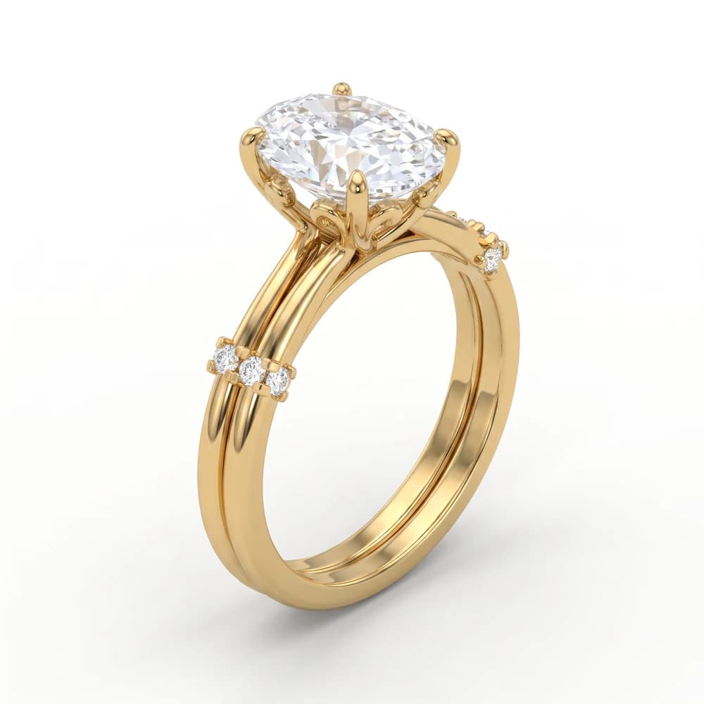 Onya Signature Crown Double Shank Oval Ring - Image 5 Onya Signature Crown Double Shank Oval Ring, view 5 of 5