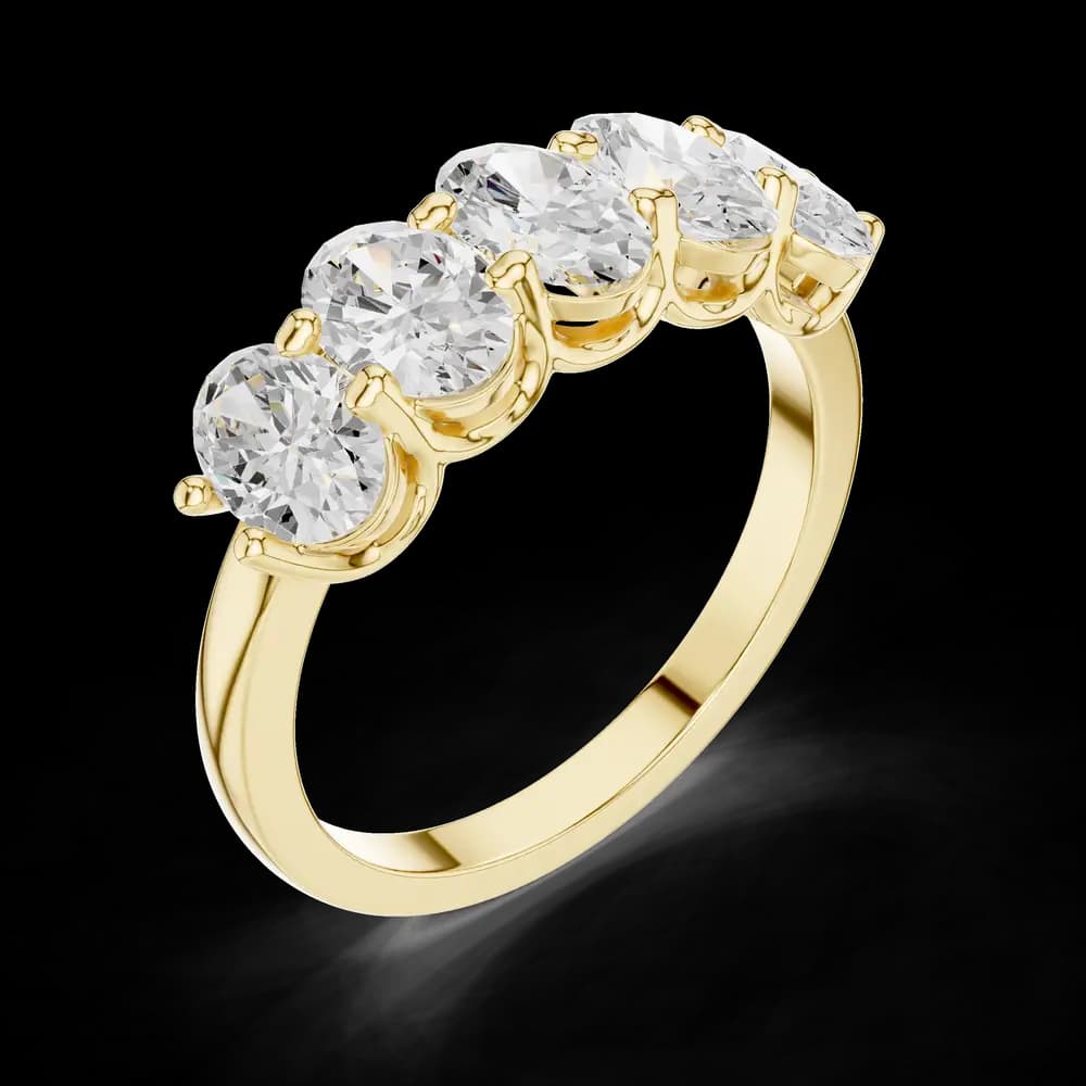 Refined Oval Diamond Lab Grown Diamond Ring - Image 6 Refined Oval Diamond Lab Grown Diamond Ring, view 6 of 6