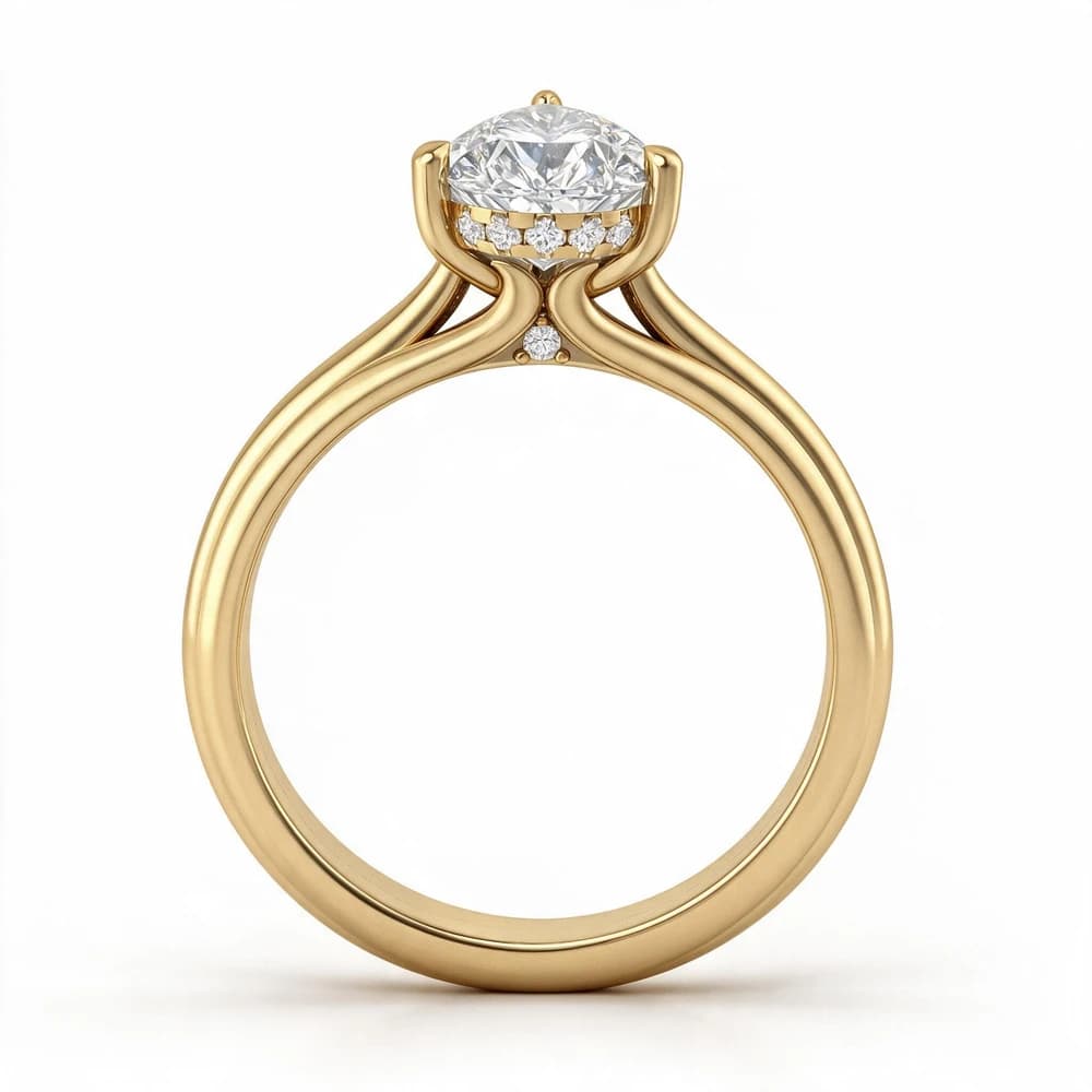 The Coronet Pear Solitaire Ring - Image 5 The Coronet Pear Solitaire Ring, view 5 of 5