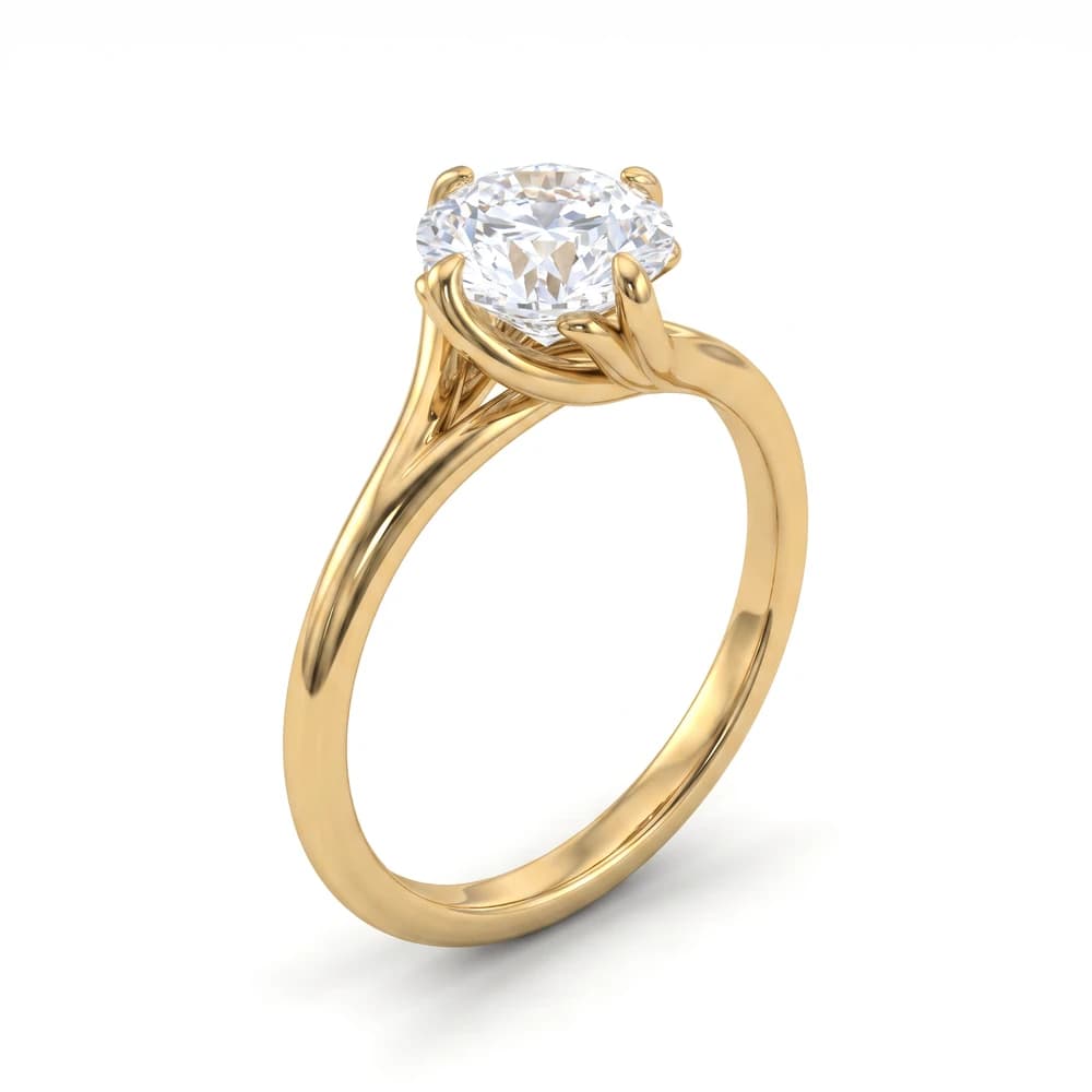 Crested Vine Solitaire Ring - Image 1 Crested Vine Solitaire Ring, view 1 of 5