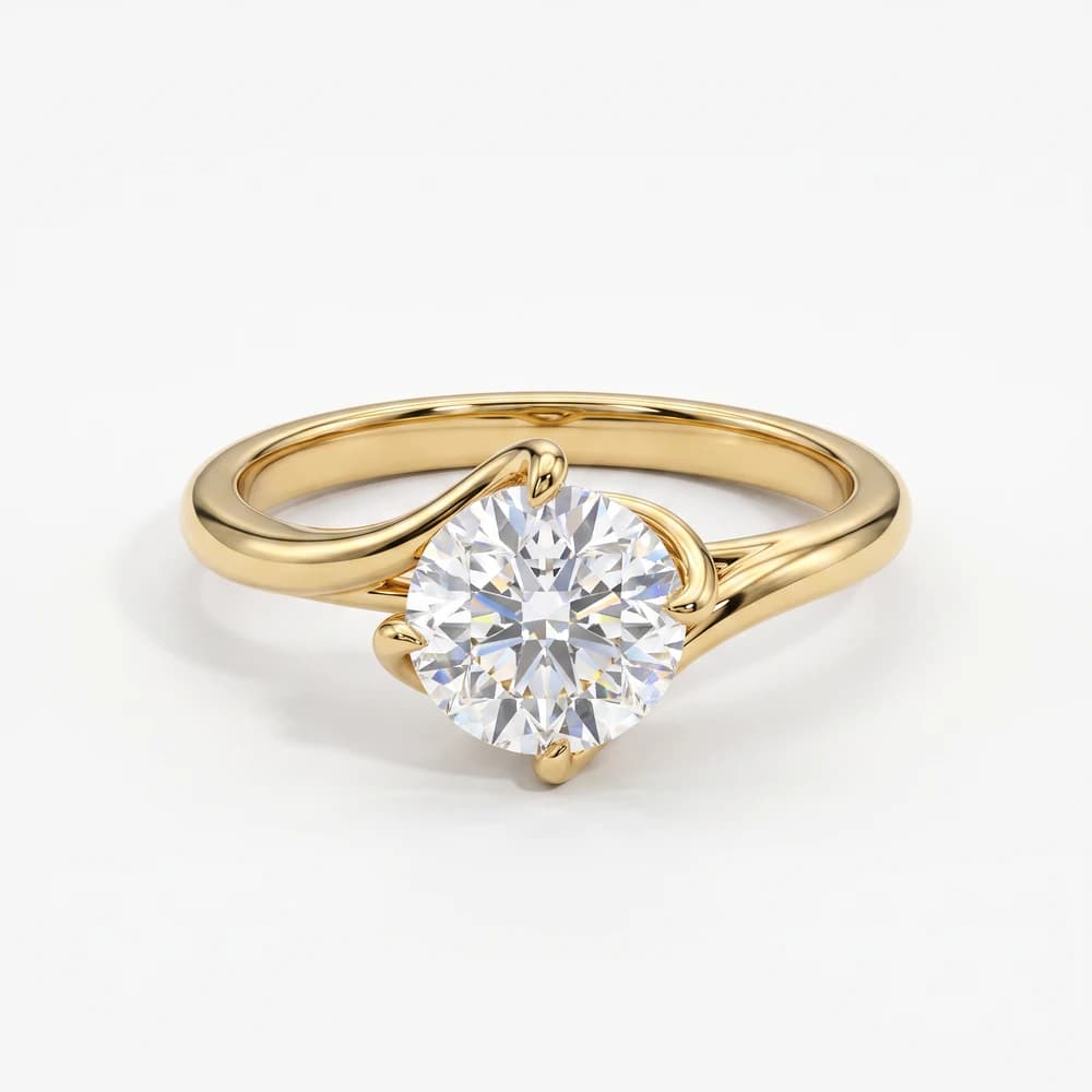 Crested Vine Solitaire Ring - Image 2 Crested Vine Solitaire Ring, view 2 of 5