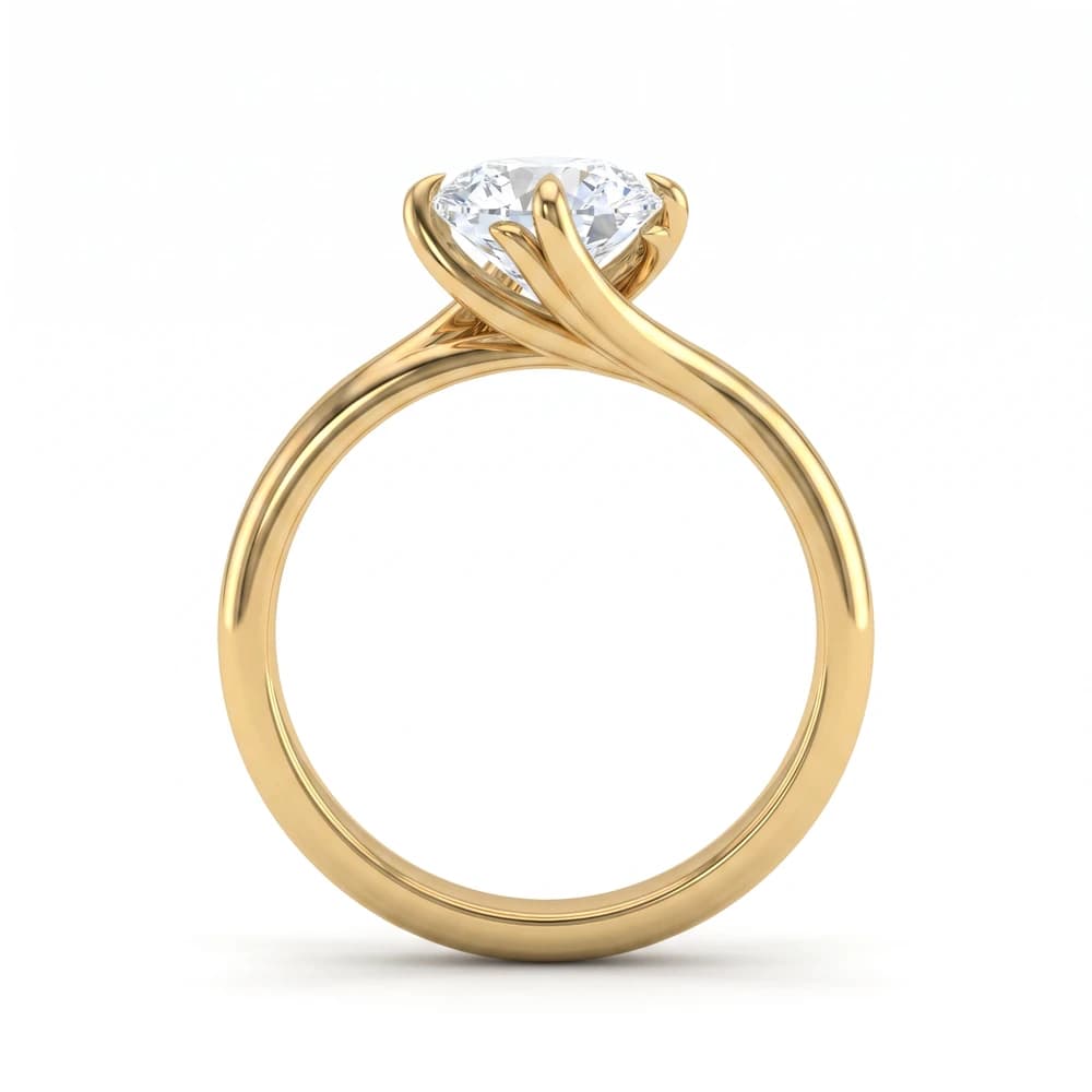 Crested Vine Solitaire Ring - Image 5 Crested Vine Solitaire Ring, view 5 of 5