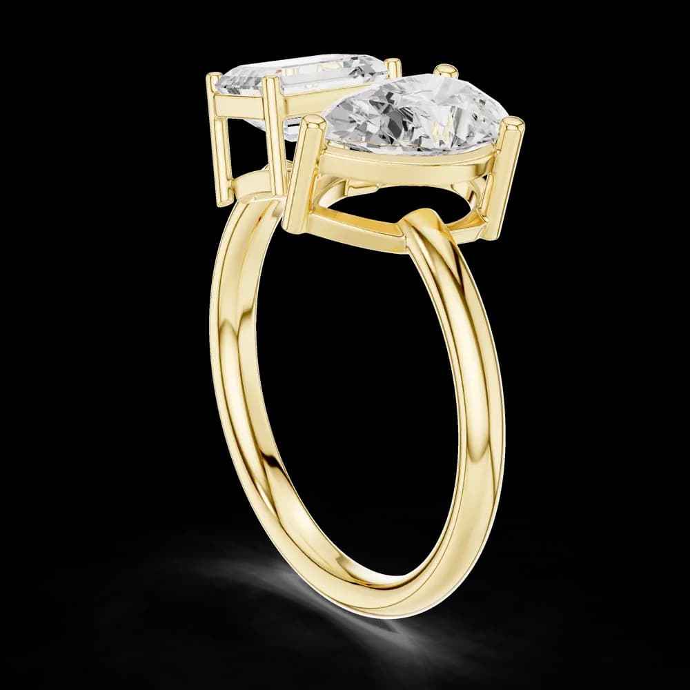Emerald Pear Toi Moi Lab Grown Diamond Ring - Image 6 Emerald Pear Toi Moi Lab Grown Diamond Ring, view 6 of 12