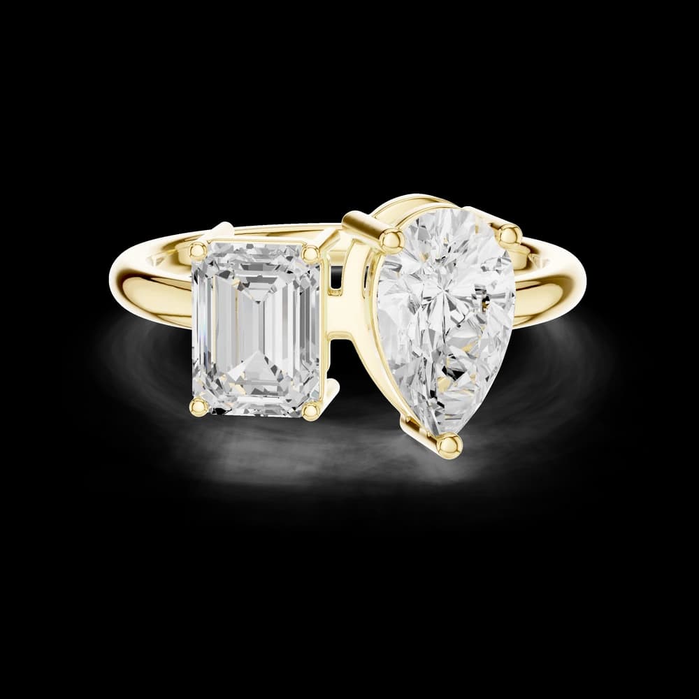 Emerald Pear Toi Moi Lab Grown Diamond Ring - Image 9 Emerald Pear Toi Moi Lab Grown Diamond Ring, view 9 of 12