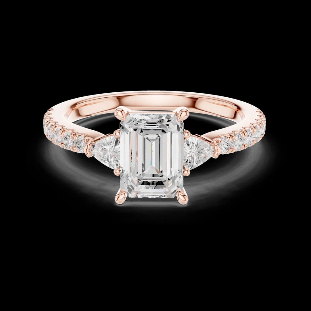 Classic Pear Side Emerald Solitaire Ring - Image 1 Classic Pear Side Emerald Solitaire Ring, view 1 of 6