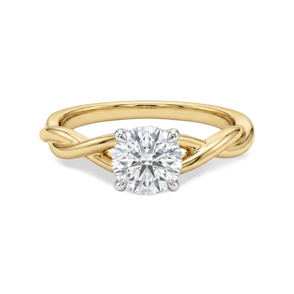 Braided Band Round Lab Grown Diamond Ring - Image 1 Braided Band Round Lab Grown Diamond Ring, view 1 of 7
